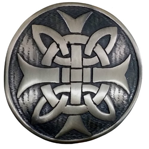 Broche Cruz Celta de San Lázaro Envellecida